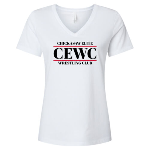 Women's Relaxed Heather CVC V-Neck Tee w/ Back Name Option Thumbnail