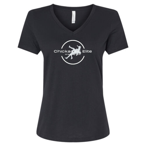 Women's Relaxed Heather CVC V-Neck Tee w/ Back Name Option Thumbnail