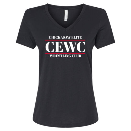 Women's Relaxed Heather CVC V-Neck Tee w/ Back Name Option Thumbnail